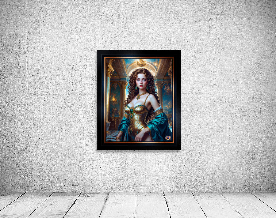 A Majestic Celestial Portriat Of Lady Ryllana Theronis Mesmerzing AI Concept Art by Xzendor7 Wall Preview