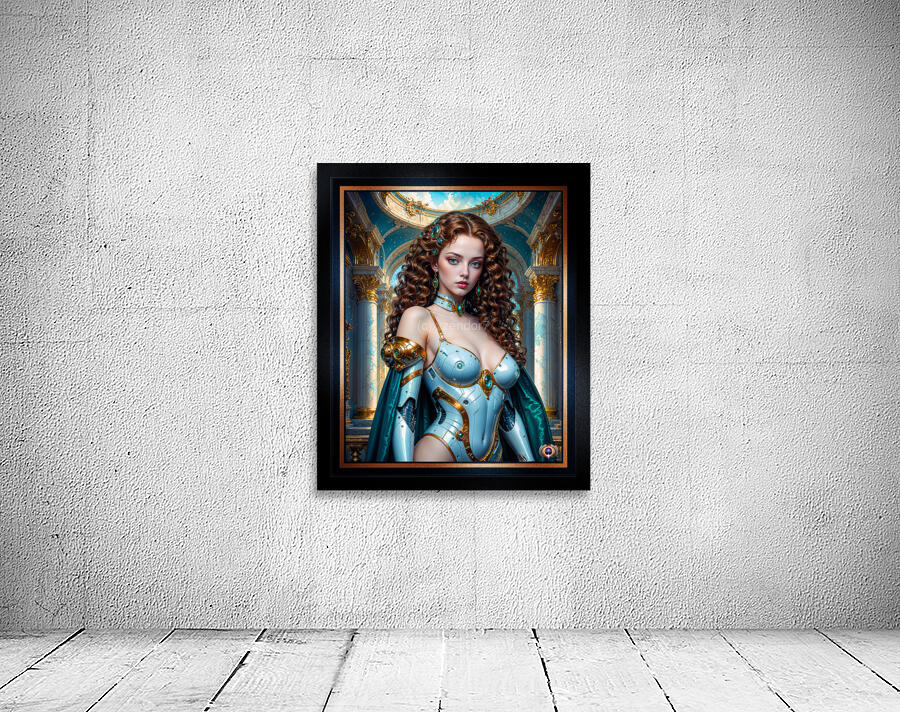 Mechanical Beauty Rhylia Whithamore A Cybernetic Aristocrat Striking AI Concept Art by Xzendor7 Wall Preview