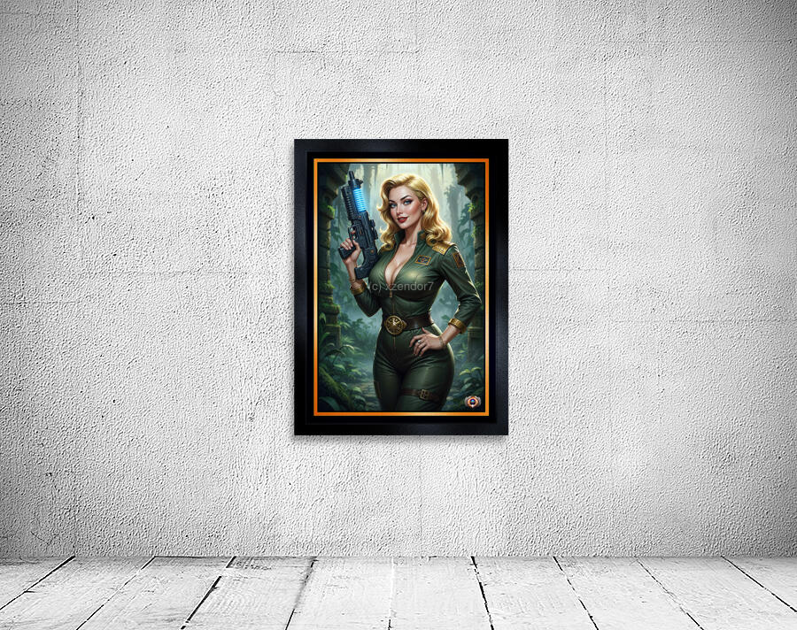 Chyrelle Lythander Exploring The Lost Ruins Of Xantus Prime Gorgeous AI Concept Art by Xzendor7 Wall Preview