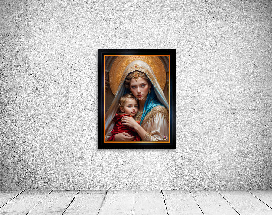 Circolo Aureo di Serenia Portrait Of Lehrenia and Aurelio Angelic AI Concept Art by Xzendor7 Wall Preview