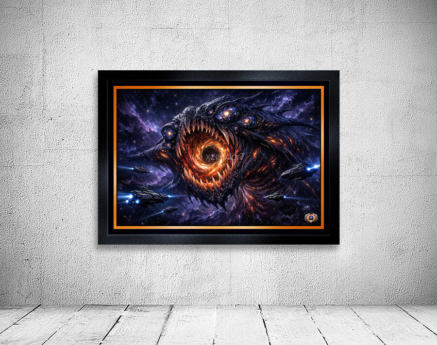 Cosmic Predator Krythos Voren Devourer Of Black Holes Horrific AI Concept Art by Xzendor7 Wall Preview