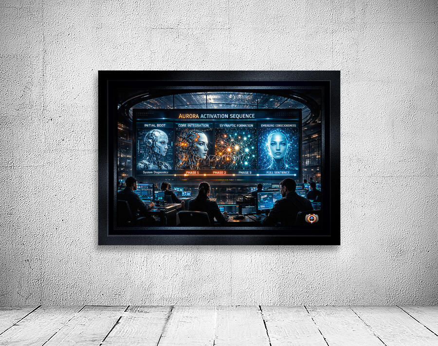 The Aurora Project: Witnessing The Birth Of Etai Talis Awe-InspiringAI Concept Art by Xzendor7 Wall Preview