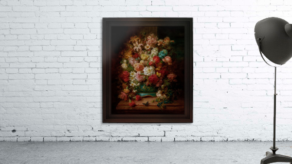 Bouquet Of Flowers With Butterflies by Hans Zatzka Wall Preview