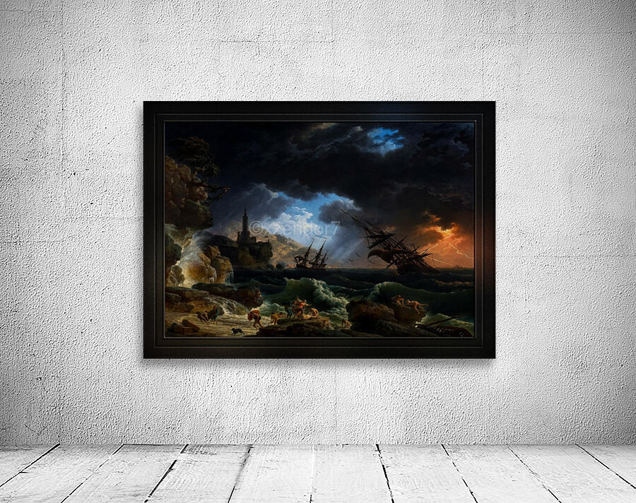 A Shipwreck in Stormy Seas Tempete by Claude Joseph Vernet by
