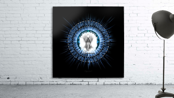 Arsencia Ethereal Silver Light Fractal Art Wall Preview