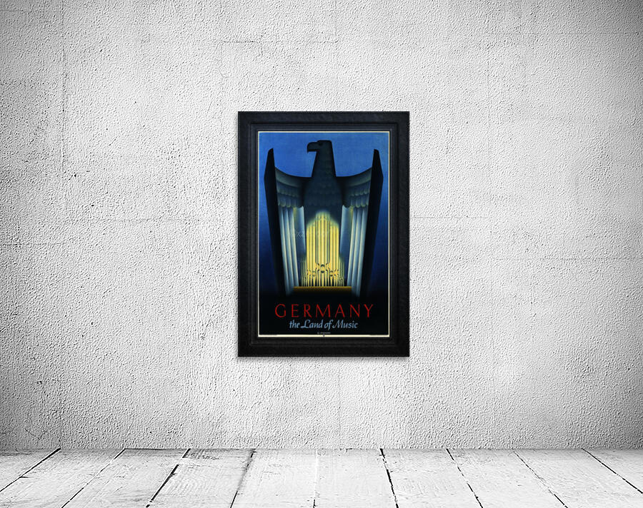 Germany The Land of Music by L Heinemann Art Deco Illustration by