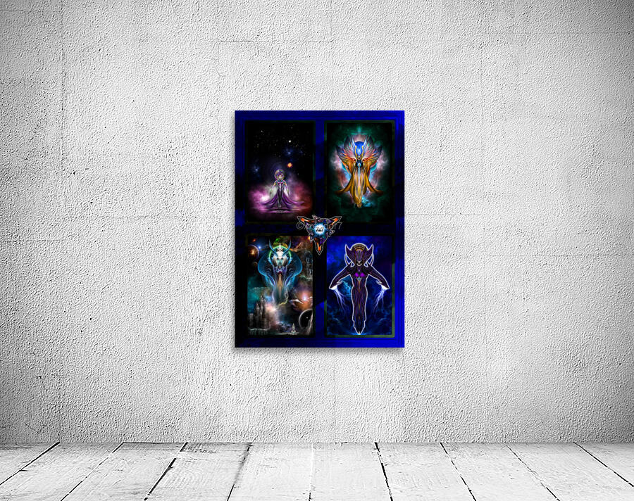 Xzendor7 Quadology Fractal Femm Warriors Digital Art Wall Preview