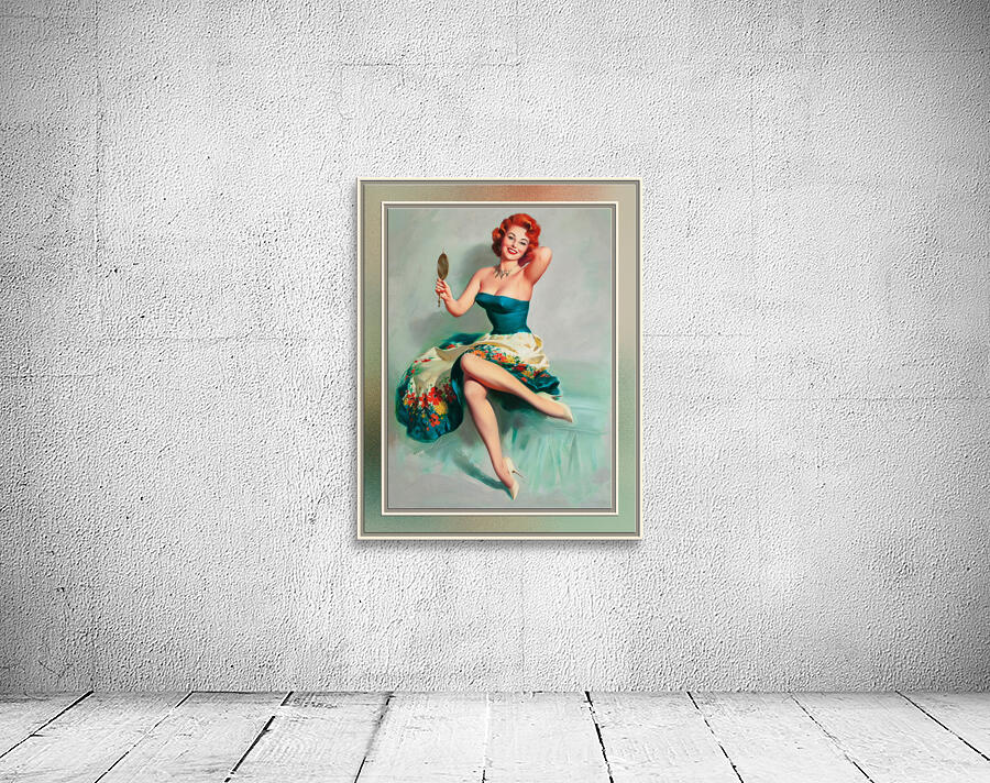 Blossoming Beauty Pin-up by Bill Medcalf Vintage Pin-Up Girl Art