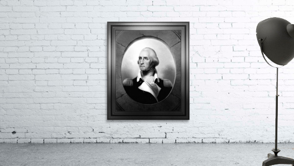 George Washington by Rembrandt Peale Black and White Xzendor7 Old Masters Art Reproductions Wall Preview