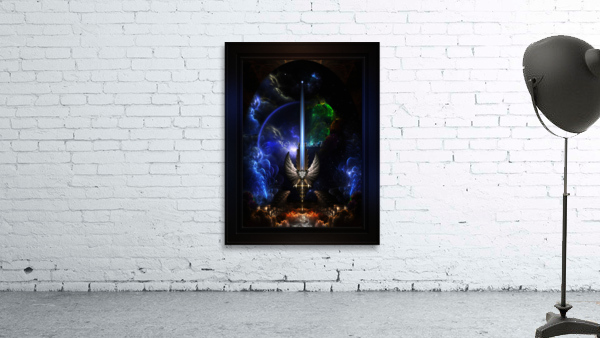 The Angel Wing Sword Of Arkledious Space Fractal Art Fantasy Sword Spacescape Composition Aperçu sur mur