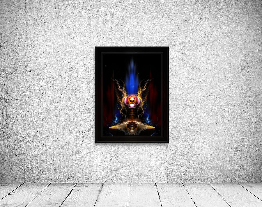 Signet Orb Spacescape Fantasy Fractal Art Composition by Xzendor7 Wall Preview