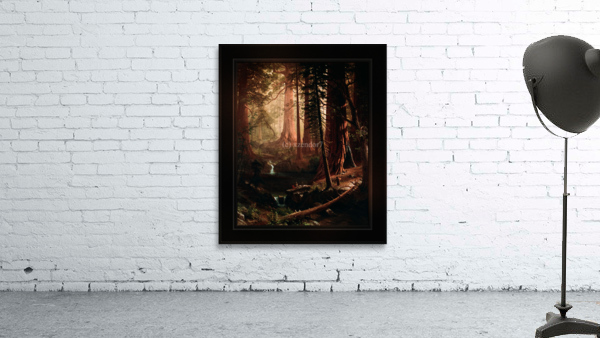 Giant Redwood Trees of California by Albert Bierstadt Remastered Xzendor7 Classical Fine Art Old Masters Reproductions Aperçu sur mur