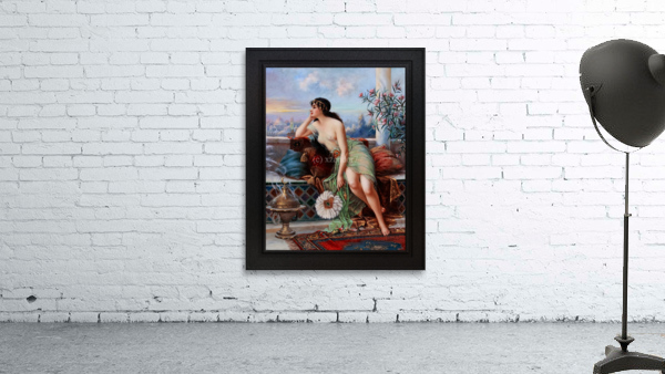 An Oriental Beauty Lost In Thought by Federico Fernandez Y Gimenez Remastered Xzendor7 Classical Fine Art Old Masters Reproductions Wall Preview