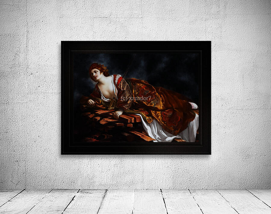 The Death Of Dido by Follower of Giovanni Francesco Barbieri Remastered Xzendor7 Classical Fine Art Old Masters Reproductions Wall Preview