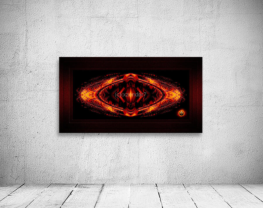 Allurian Mechanics SymQuad Evolution Geometric Abstract Digital Art by Xzendor7 Wall Preview