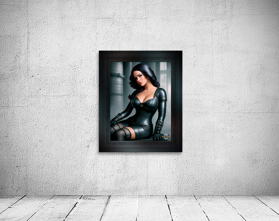 Portrait Of A Model In Industrial Renaissance Fashion Alluring And Beautiful AI Concept Art by Xzendor7 Wall Preview