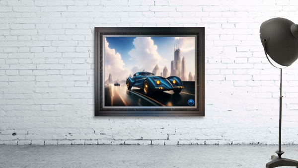 Art Deco Elegance Hits The Road The Alpha AX5 Beautiful AI Concept Art by Xzendor7 Aperçu sur mur