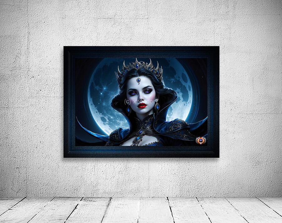 Portrait Of The Vampire Moon Queen Captivating AI Concept Art by