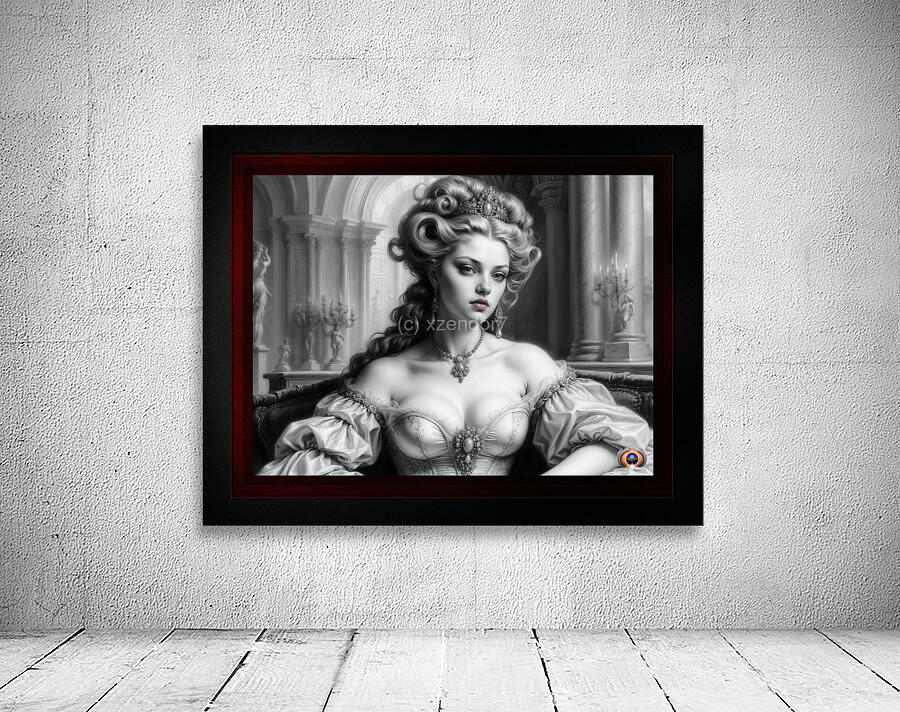 Portrait Illustration Of Lady Orthworth Captivating AI Concept Art by Xzendor7 Wall Preview