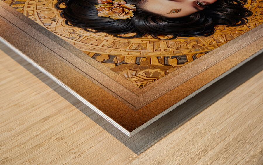 Portrait Of Delania Tracia Mesmerizing AI Concept Art by Xzendor7 Impression sur bois