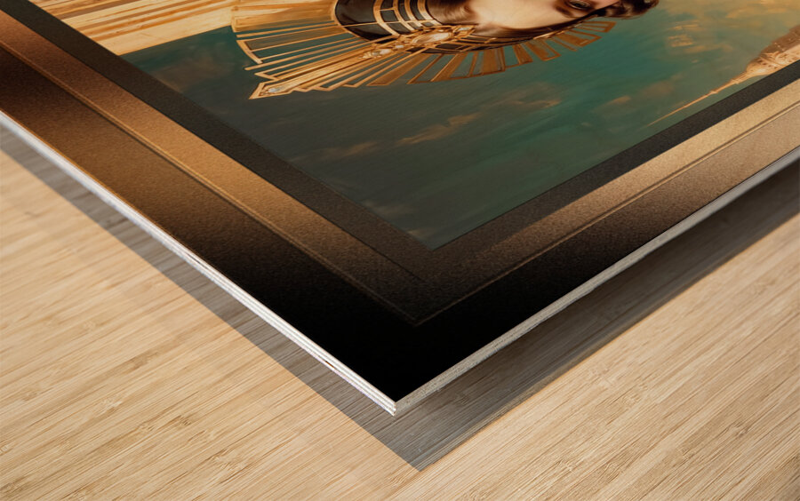 A Vision Of Art Deco Elegance Captivating AI Concept Art by Xzendor7 Wood print