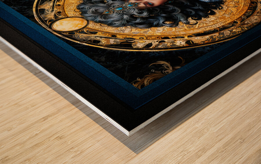 Portrait Of Lady Uona Oopan Captivating AI Concept Art Portrait by Xzendor7 Wood print