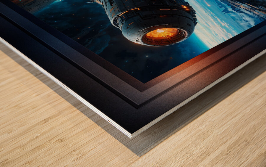 The Torkin Leaving The Planet Trelladen Captivating AI Concept Art by Xzendor7 Wood print