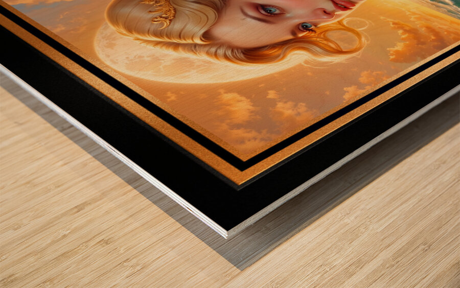 Dawn Commands The Morning Sea Enchanting AI Concept Art by Xzendor7 Wood print