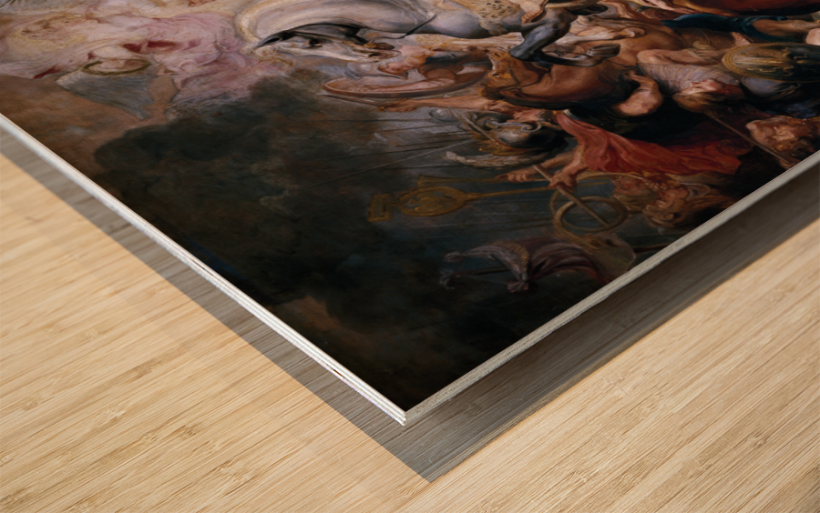 Morte di Decio Mure Bozzetto by Peter Paul Rubens Wood print