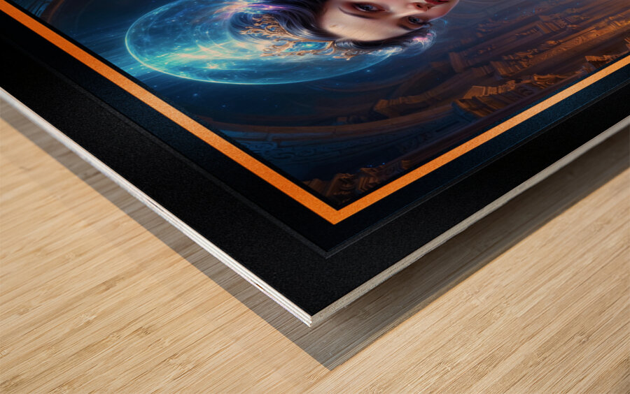 Elysia Ardentis An Enigmatic Vision Of Celestial Elegance And Grace Captivating AI Concept Art by Xzendor7 Wood print