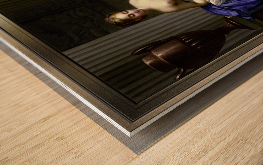 Greek Woman at the Bath by Joseph-Marie Vien Wood print