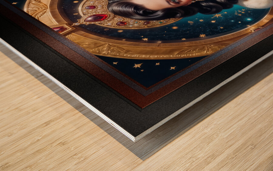 The Breathtaking Portrait Of The Ethereal Beauty Adelina Vespera Mesmerizing AI Concept Art by Xzendor7 Impression sur bois