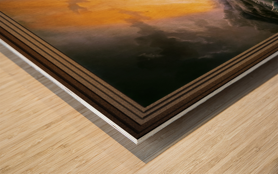 HMS Erebus and Terror in the Antarctic by James Wilson Carmichael Wood print