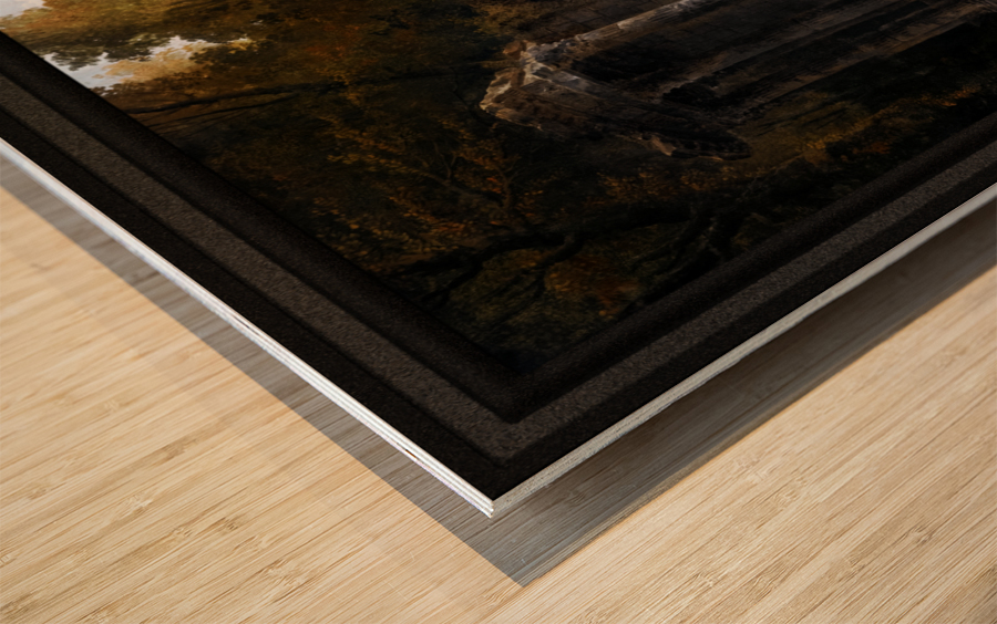 Temple Of Philosophy At Ermenonville by Hubert Robert Wood print