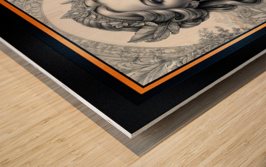 Lady Vaelorin Silvanius In The Garden Of Valtoris Of Aerelon Mesmerizing AI Concept Art by Xzendor7 Wood print