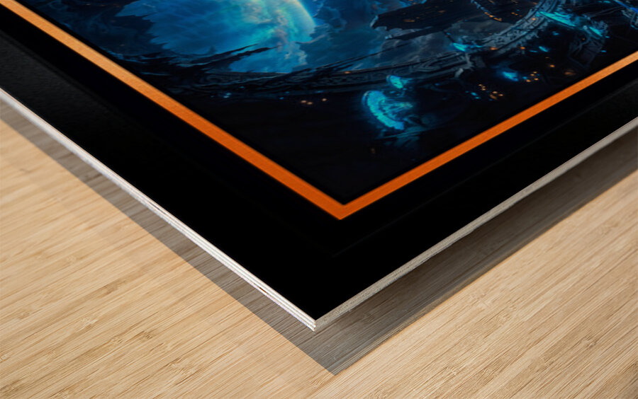 Hikari Vorthas Before The Frozen Sanctum Of Nyxorian Fastenating AI Concept Art by Xzendor7 Wood print