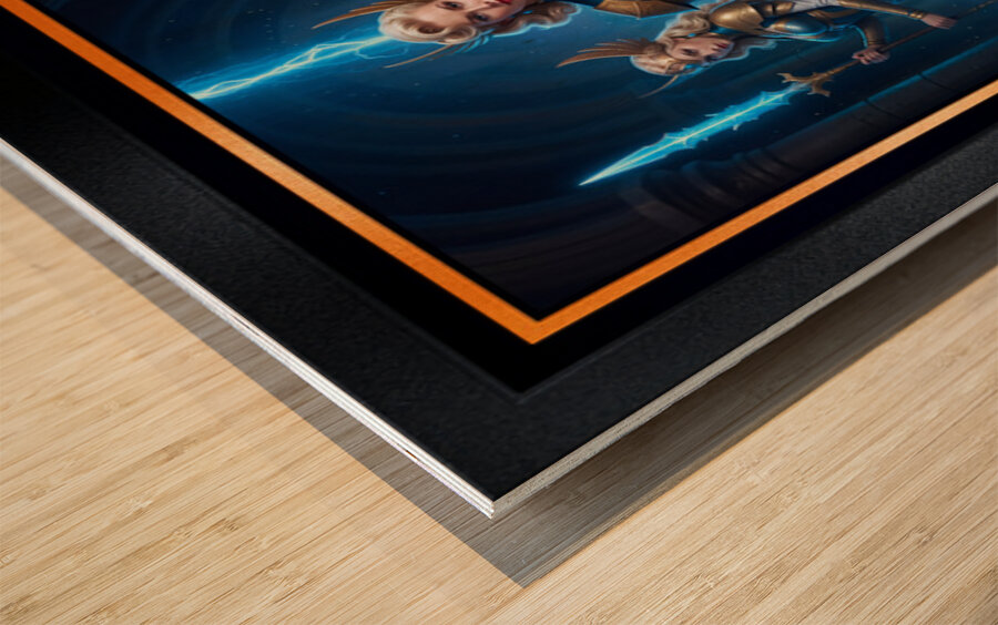 Mythical Fusion The Blue Lightning Tri-Star Speedster X117 Mesmerizing AI Concept Art by Xzendor7 Wood print