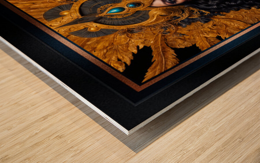 Opulent Fantasy Portrait Of Aeridor Royalty Lyralia Nyssa Mesmerizing AI Concept Art by Xzendor7 Wood print