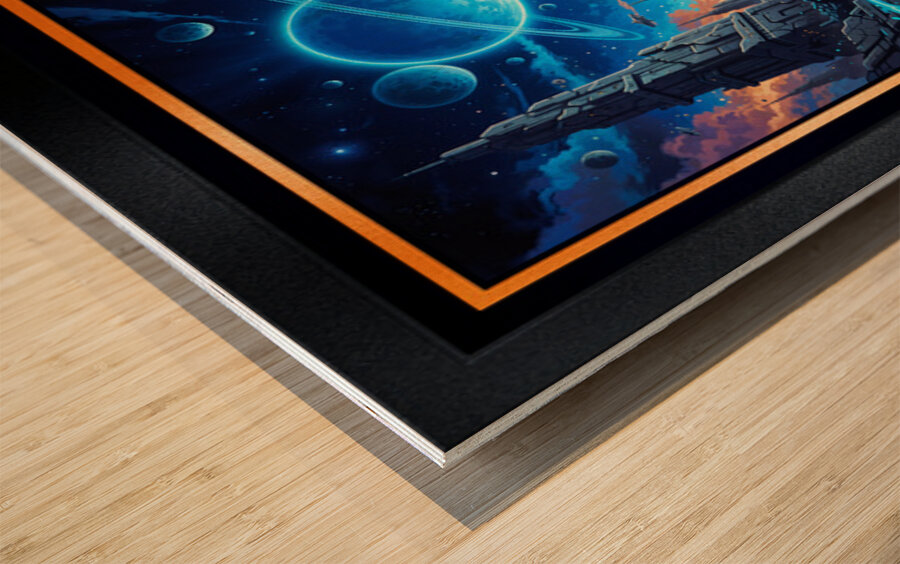 Cosmic Portrait Of Thyra Myrskas Futuristic Adventures Mesmerizing AI Concept Art by Xzendor7 Wood print