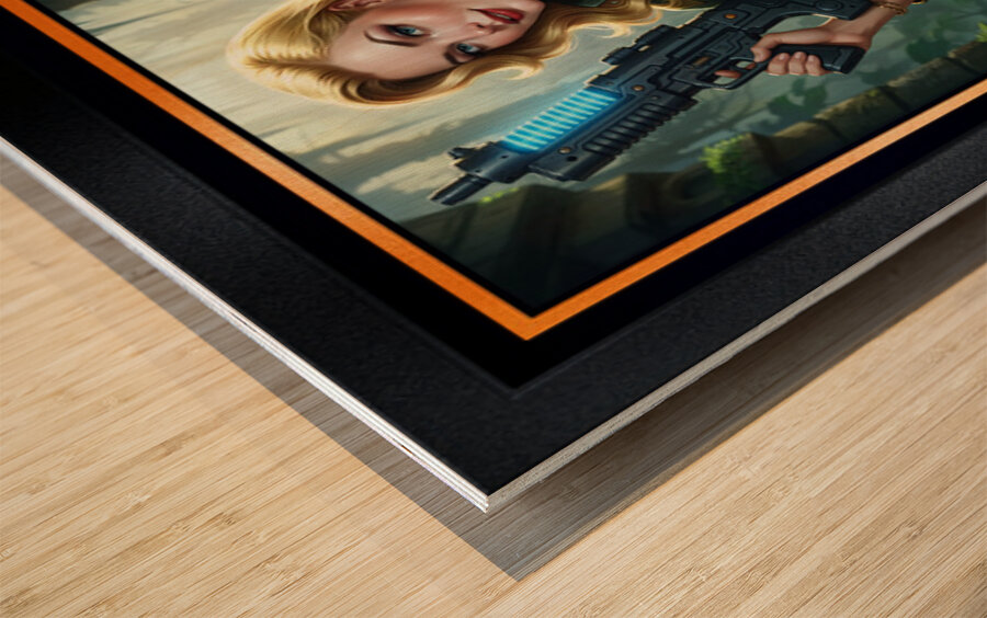 Chyrelle Lythander Exploring The Lost Ruins Of Xantus Prime Gorgeous AI Concept Art by Xzendor7 Wood print