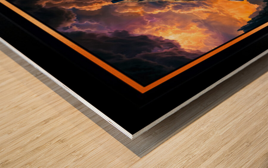 Sci-Fi Masterpiece Of The Hevilgard Exploring Teleran V Outstanding AI Concept Art by Xzendor7 Wood print