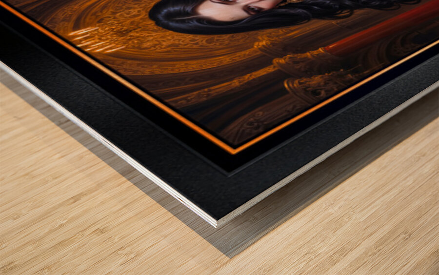 Gothic Fantasy Art Portrait Of Istrella Natchinsen Stunning AI Concept Art by Xzendor7 Wood print