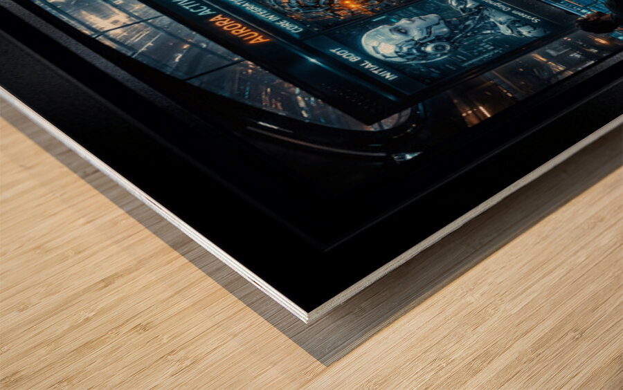 The Aurora Project: Witnessing The Birth Of Etai Talis Awe-InspiringAI Concept Art by Xzendor7 Wood print