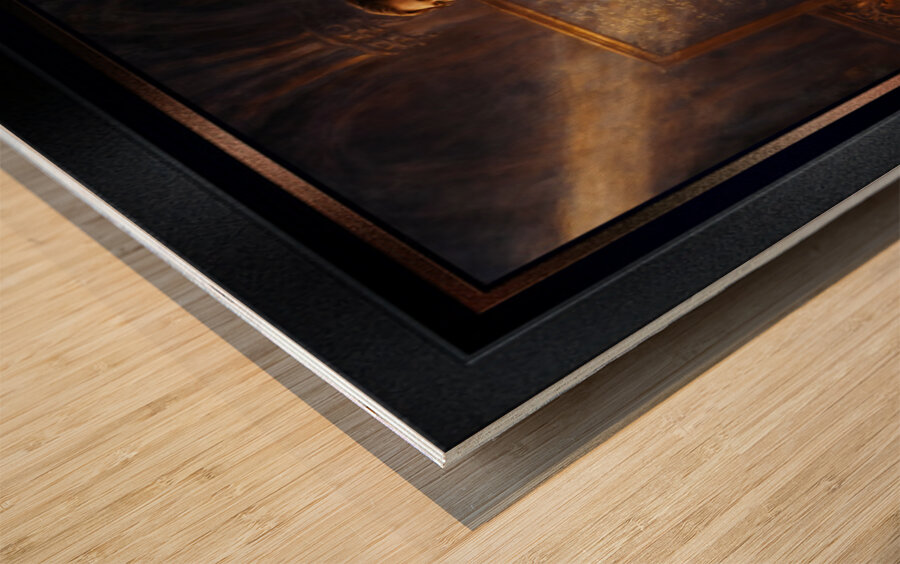 Portrait Of The Brilliant Mathematician Eleonore de Valois Introspective Portrait AI Concept Art by Xzendor7 Wood print