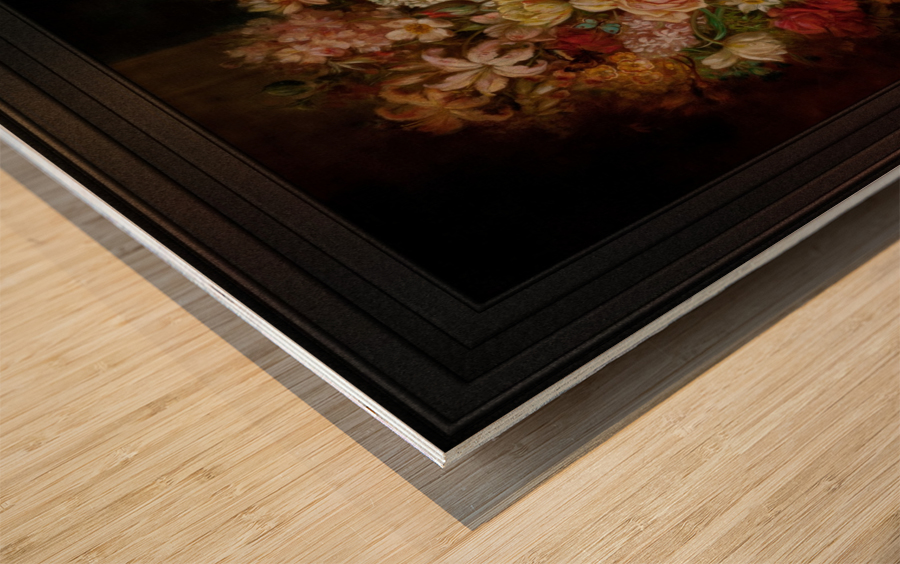 Bouquet Of Flowers With Butterflies by Hans Zatzka Wood print