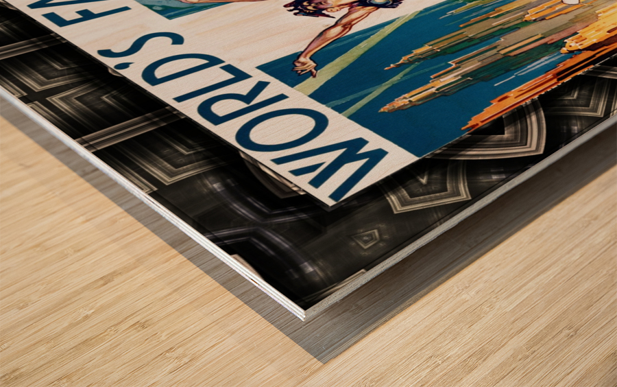 Chicago Worlds Fair - A Century of Progress Vintage Art Poster Wood print