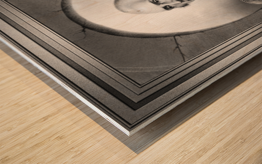 George Washington by Rembrandt Peale Black and White Xzendor7 Old Masters Art Reproductions Wood print