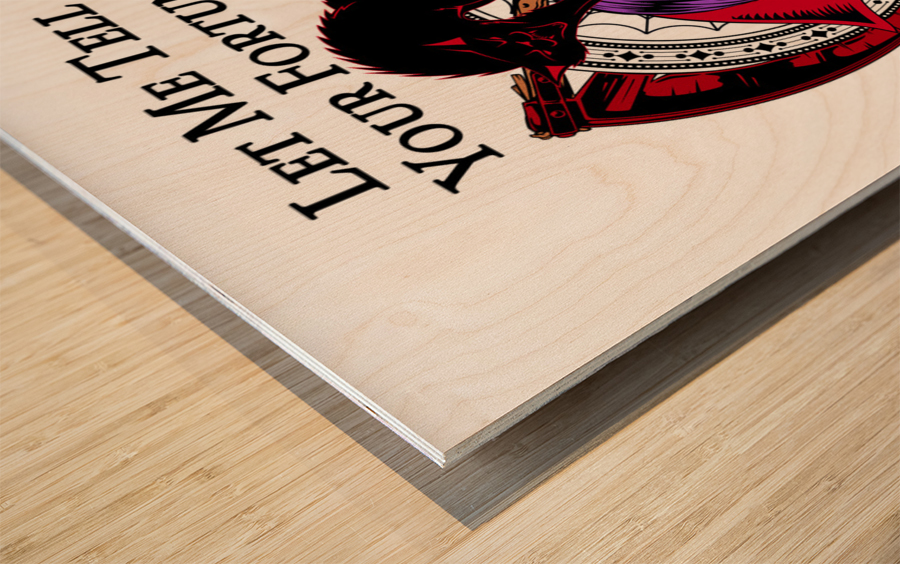 The Fortune Teller On A White Background Digital Art by Xzendor7 Wood print