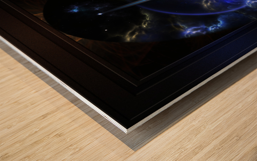 The Angel Wing Sword Of Arkledious Space Fractal Art Fantasy Sword Spacescape Composition Impression sur bois