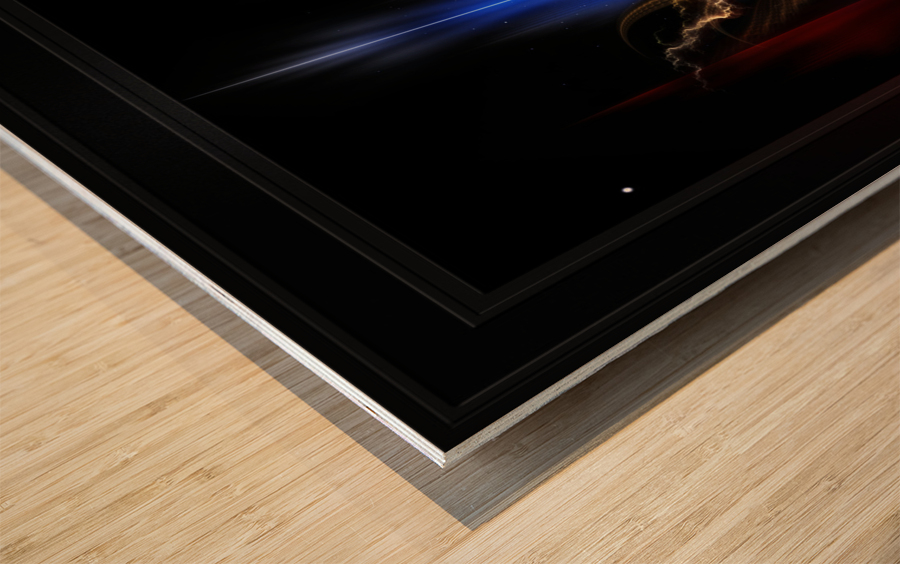 Signet Orb Spacescape Fantasy Fractal Art Composition by Xzendor7 Wood print